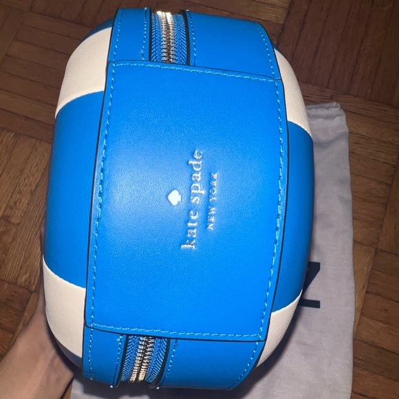 Kate spade pool float blue white leather hand bag crossbody - Picture 7 of 7